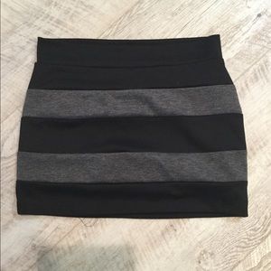 Black and Gray Skirt